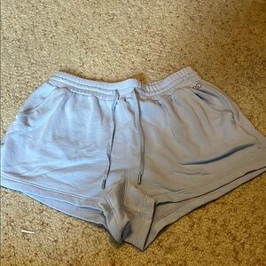 Blue Athletic Shorts with Elastic Waistband